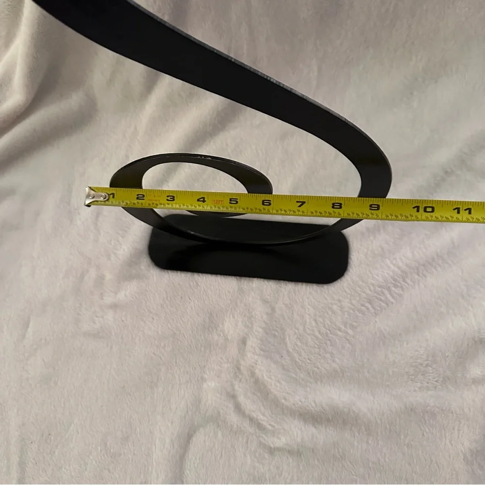 Metal Letter S Swirl Black Sculpture Decor - Picture 11 of 14